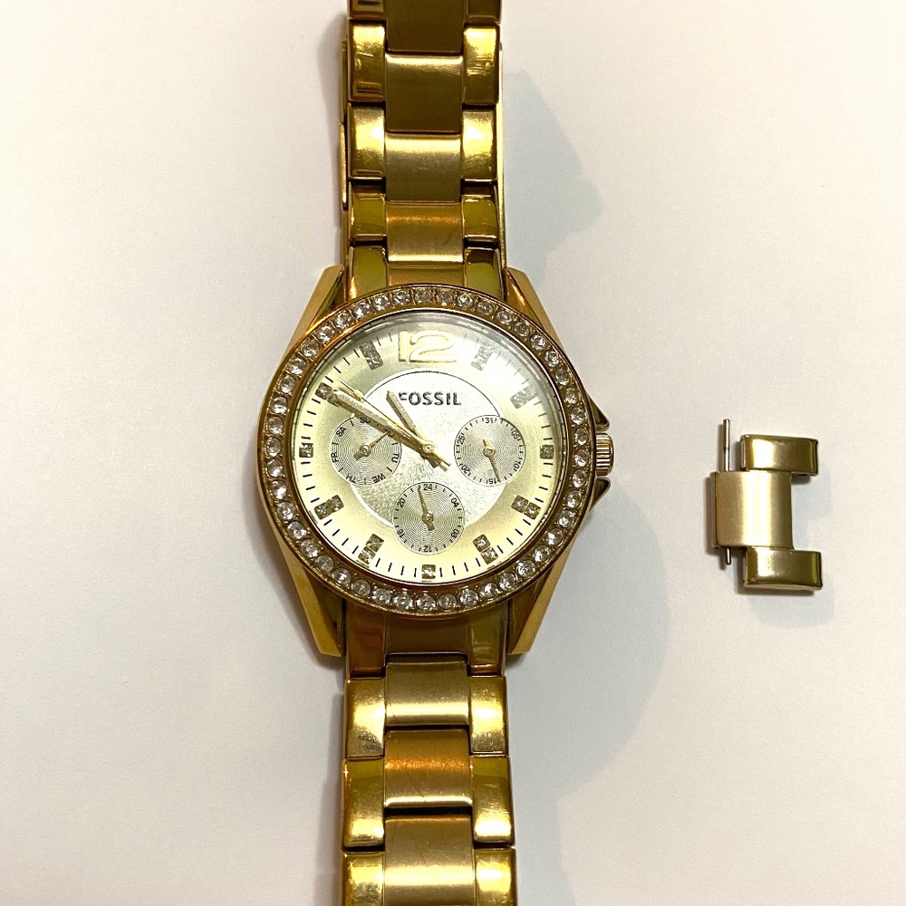 FOSSIL Riley Gold-Tone Stainless Steel Watch - Picture 3 of 5